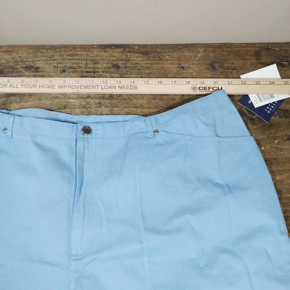 Liz Claiborne Crazy Horse Shorts Sz 24W Pants NWT Light Blue Cotton